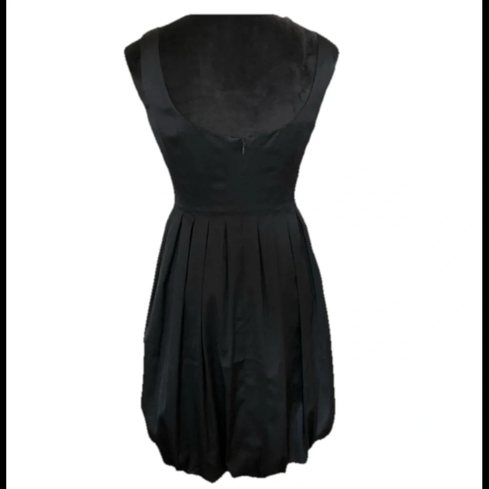 Maggy London Black Pleated Bubble‎ Hem Dress – Size 6 - Picture 9 of 9
